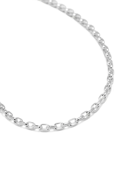 Nialaya Thin Cable Chain Necklace In Silver