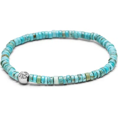Nialaya Turquoise Heishi Bead Wristband In Blue