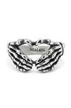 Nialaya Vintage Skeleton Ring In Silver