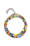 Nialaya Vintage Trifocal Beaded Wrap Bracelet