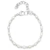 Nialaya White Men's Baroque Pearl Bracelet