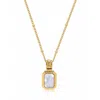 Nialaya Women's Black / White / Gold Sterling Silver Necklace With Two-in-one Pendant