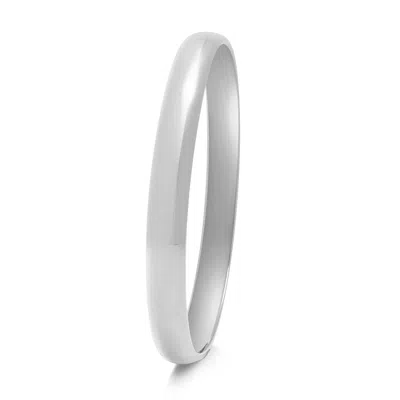 Nialaya Women's Classic Round Bangle In Silver