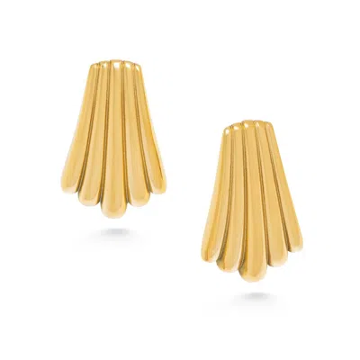 Nialaya Women's Gold Calico Shell Earrings
