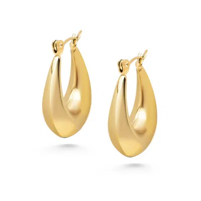 Nialaya Women's Gold Clasp Hoop Earrings