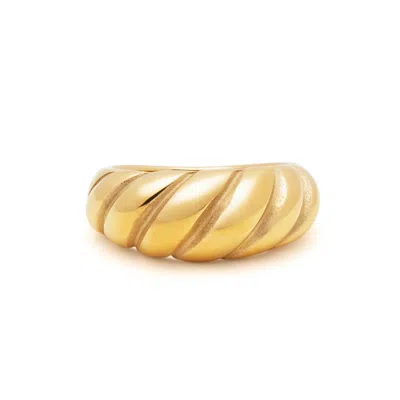 Nialaya Women's Gold Croissant Ring