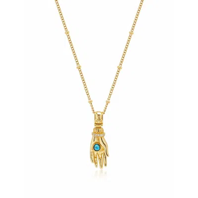 Nialaya Women's Gold Guardian Hand Pendant Necklace