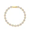 Nialaya Women's Gold Round Cz Link Bracelet In Gold