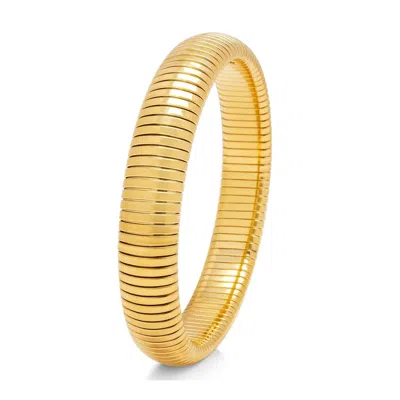 Nialaya Women's Gold Stretch Bangle 12mm