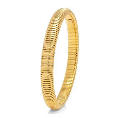 Nialaya Women's Gold Stretch Bangle 8mm