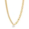 Nialaya Women's Gold / White Transformer Pearl Necklace In Multi