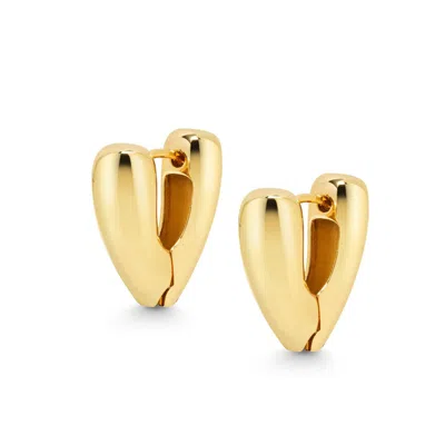 Nialaya Women's Heart Hoop Earrings In Gold