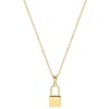 Nialaya Women's Lock Necklace In Gold In Gold