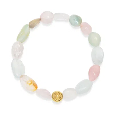 Nialaya Women's Multicolor Beryl Gemstone Bracelet In Blue/green/pink/yellow