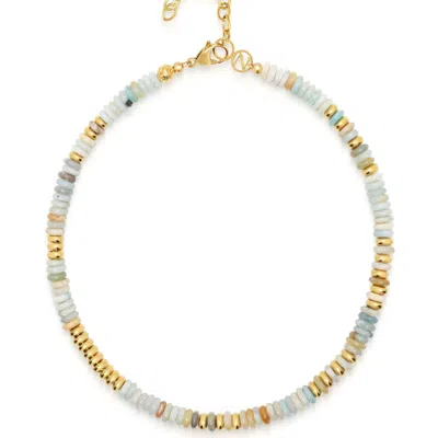 Nialaya Women's Ocean Mosaic Gemstone Choker In Gold In Yellow