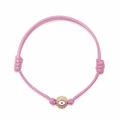Nialaya Women's Pink Evil Eye String Bracelet