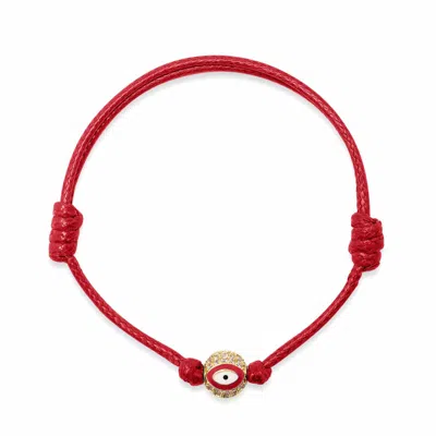 Nialaya Women's Red Evil Eye String Bracelet