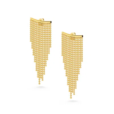 Nialaya Women's Tassel Fringe Earrings In Gold