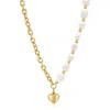 Nialaya Women's White / Gold Baroque Love Choker In Gold