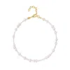Nialaya Women's White / Gold St. Tropez Pearl Choker