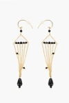 Niani Golden Dangling Earrings With Beads