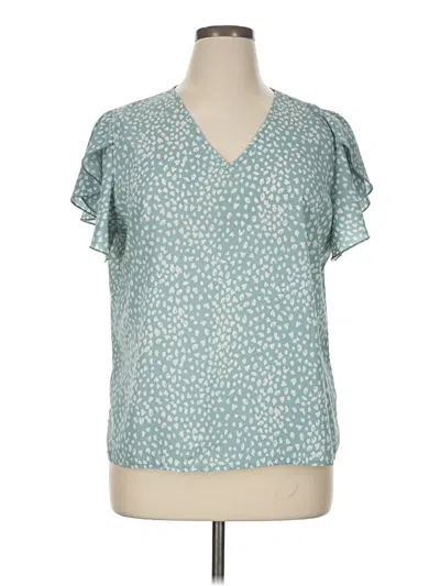 Pre-owned Niay Short Sleeve Blouse In Blue