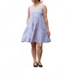 Nibi Dolly Tiered Mini Dress In Seersucker In Blue