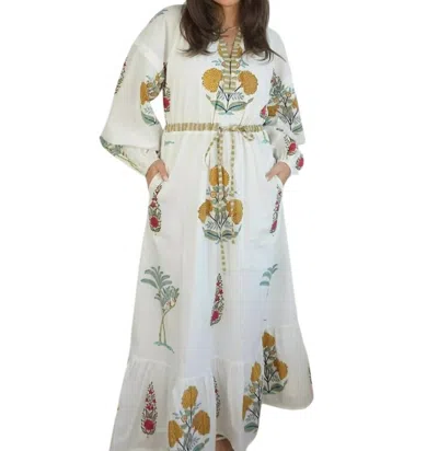 Nibi Joel Maxi Dress In White Multi