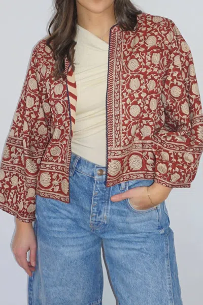 Nibi Mtk Amara Jacket In Red Lotus In Pink