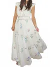 Nibi Mtk Botanical Dress In Cream