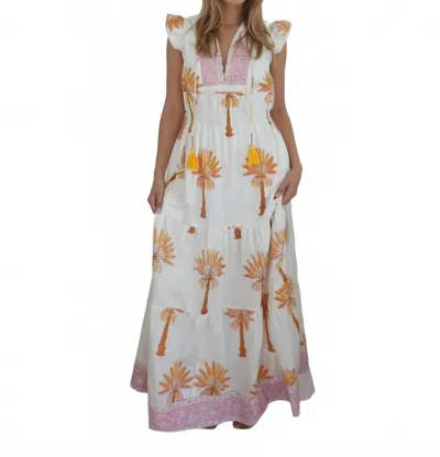 Nibi Mtk Capri Maxi Dress In Palm Tree In White