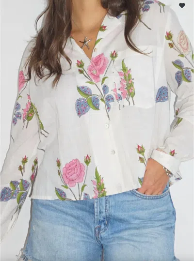 Nibi Mtk Evelyn Blouse In Multi Rosette