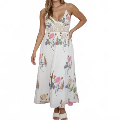 Nibi Mtk Isabella Dress In Multi Rosette In Beige