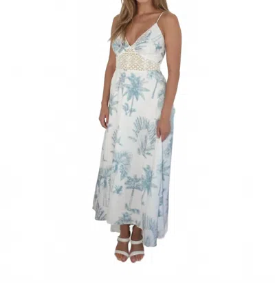 Nibi Mtk Isabella Dress In Teal In Beige