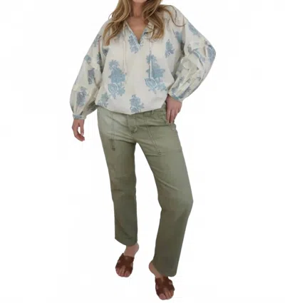 Nibi Mtk Kendra Blouse In Turquoise In Green