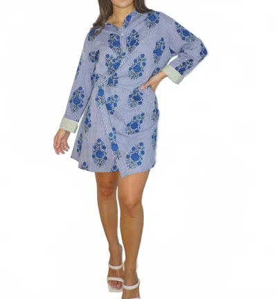 Nibi Mtk Manna Wrap Dress In Navy