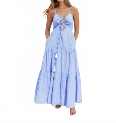 Nibi Mtk Nadia Tier Dress In Blue