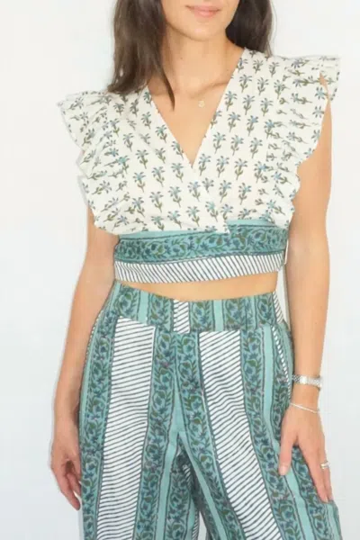 Nibi Mtk Reese V-neck Wrap Top In Multi