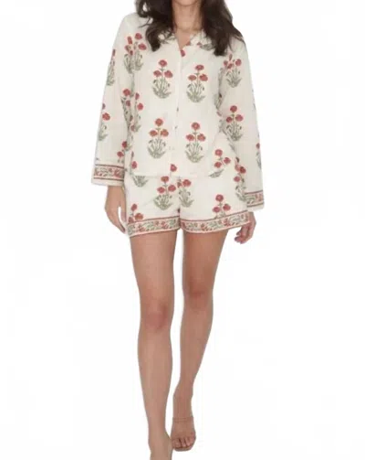 Nibi Mtk Stella Short In Red Bloom In Multi