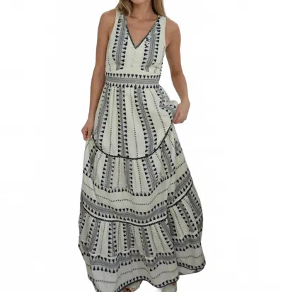 Nibi Mtk Zuma Maxi Dress In Black/cream