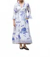 Nibi Rhode Wrap Maxi Dress In Sahara Print In Multi