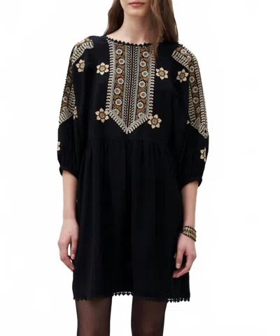 Nibi Scout Mini Dress In Black/emb