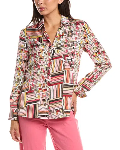 Nic And Zoe Nic & Zoe Colorweave Shirt In Multi