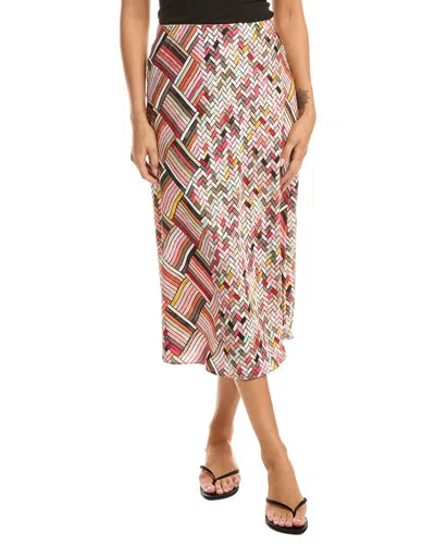 Nic And Zoe Nic & Zoe Colorweave Slip Skirt In Multi