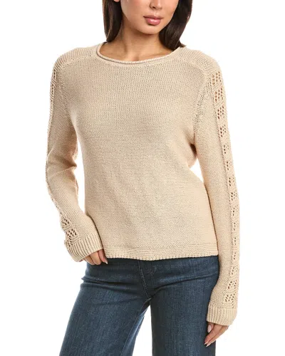 Nic And Zoe Nic & Zoe Crochet Crimpy Cord Sweater In Brown