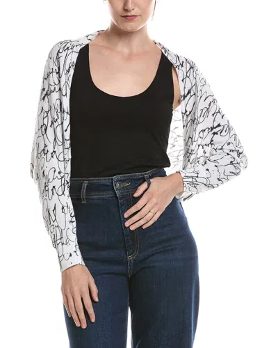 Nic And Zoe Nic & Zoe Cursive Shrug Cardigan In White