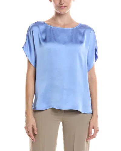 Nic And Zoe Nic & Zoe Day Gloss Woven T-shirt In Blue