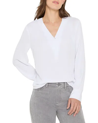 Nic And Zoe Nic & Zoe Downtown V-neck Top In White