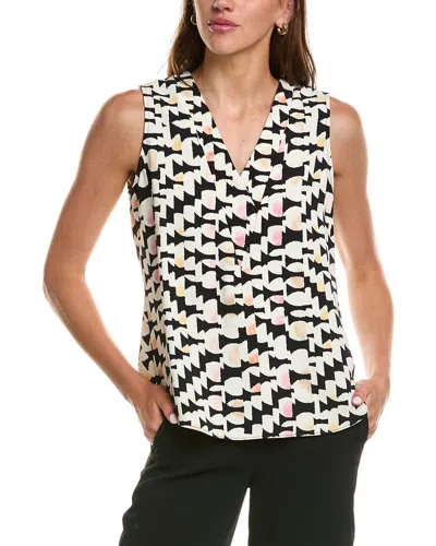 Nic And Zoe Nic & Zoe Mod Mix Crepe Tank Top In Black