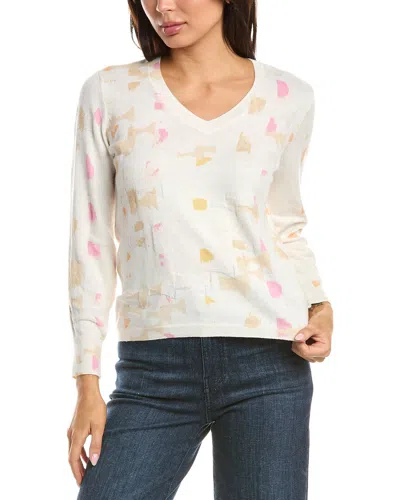 Nic And Zoe Nic & Zoe Mod Mix Sweater In White